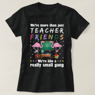 Camiseta somos más que amigos del profesor, flamingo