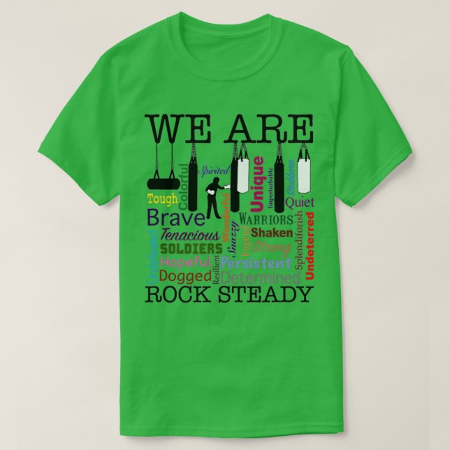 Camiseta Somos mujeres estables en el rock Boxing Word Art (Diseño del anverso)