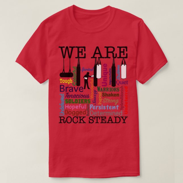 Camiseta Somos mujeres estables en el rock Boxing Word Art  (Diseño del anverso)