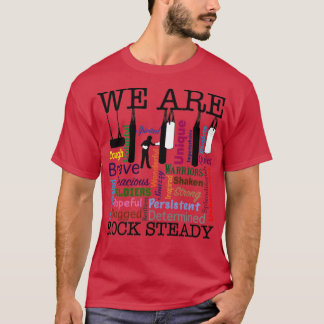 Camiseta Somos mujeres estables en el rock Boxing Word Art