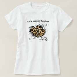 Camiseta Somos purrfect juntos corazón leopardo