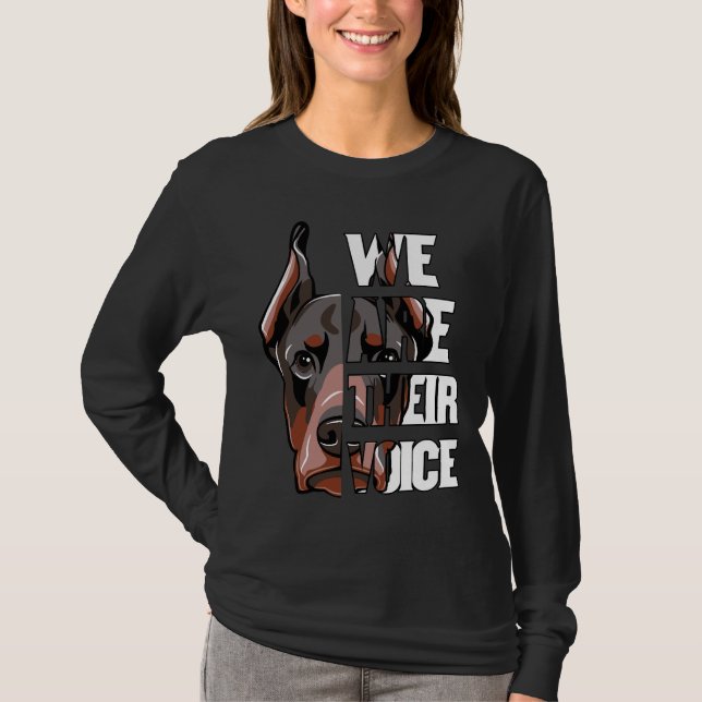 Camiseta Somos su voz Doberman (Anverso)