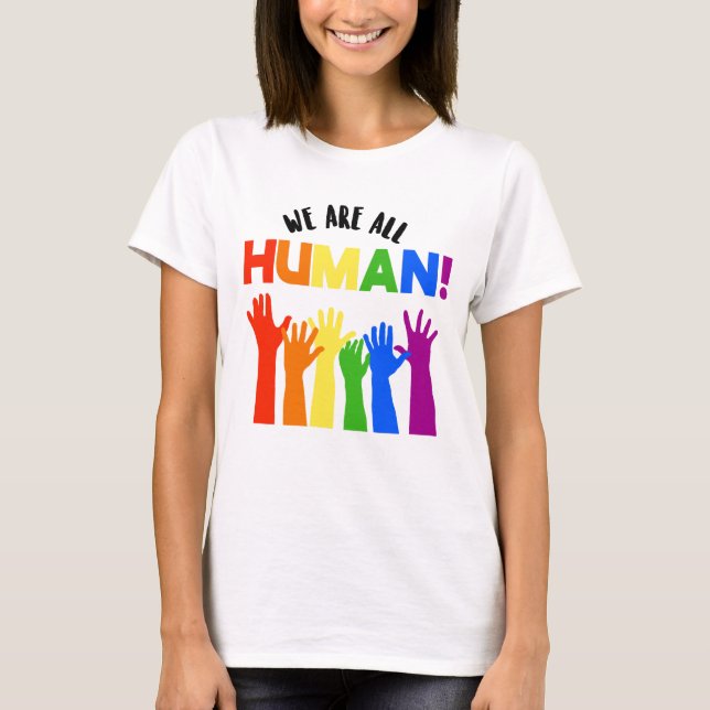 CAMISETA SOMOS TODOS HUMANOS (Anverso)