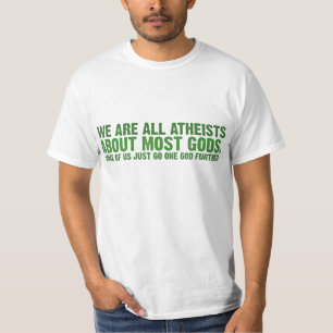 Camiseta Somos todos los ateos sobre la mayoría de los