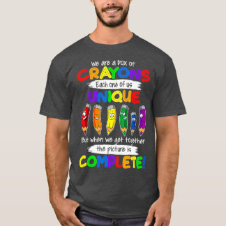 Camiseta Somos Una Caja De Crayones Cada Uno De Nosotros Ún