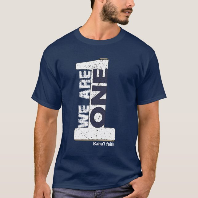 Camiseta Somos uno - Fe Baha'i - Estilo vintage Baha'i (Anverso)