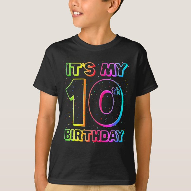 Camiseta Son 10 años de mi décimo cumpleaños (Anverso)