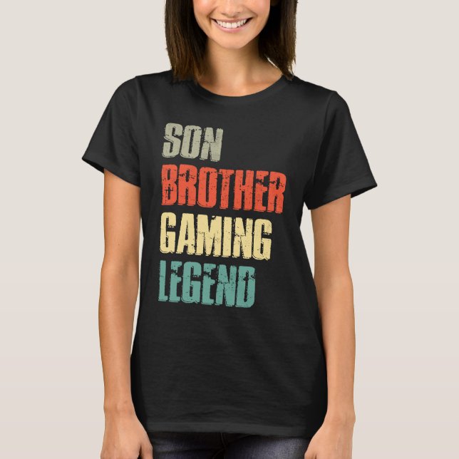 Camiseta Son Brother Gamer Legend For Teenage Boys 2023 Gam (Anverso)