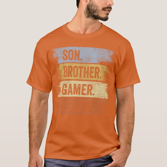 Camiseta Son Brother Gamer Legend Gaming Gifts For Boys Fun (Anverso)