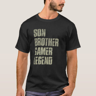 Camiseta Son Brother Gamer Leyenda Para Niños Adolescentes 
