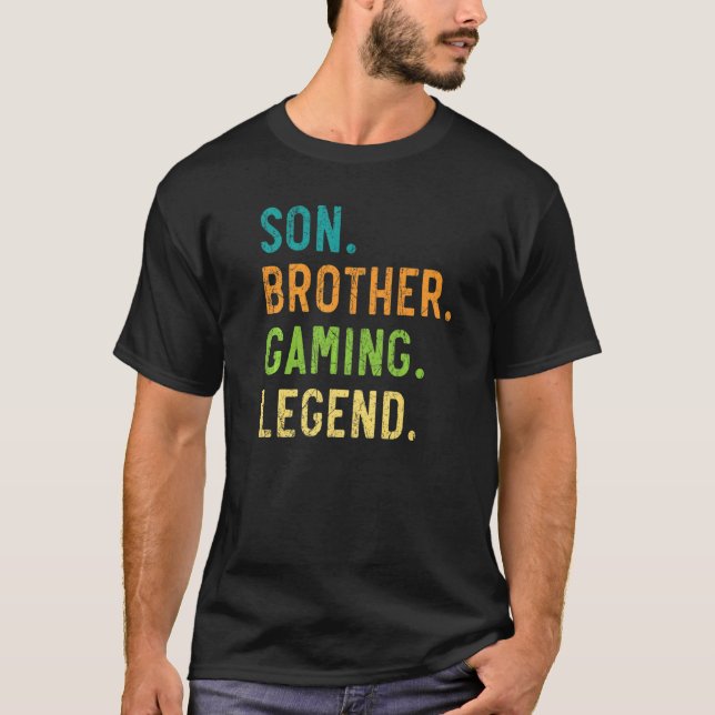 Camiseta Son Brother Gaming Legend Best Bro Ever Brotherhoo (Anverso)