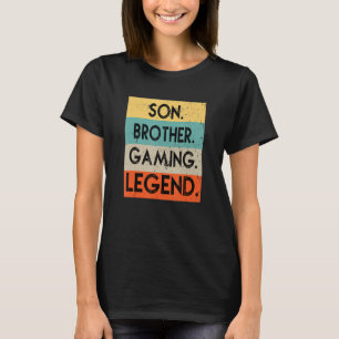 Camiseta Son Brother Gaming Legend Gamer Para Niños Adolesc