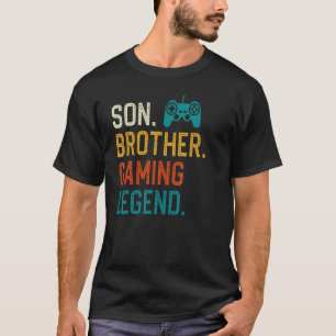 Camiseta Son Brother Gaming Legend Gamer Regalos Para Adole