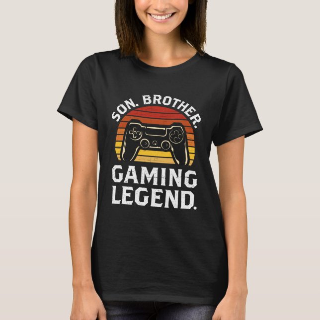 Camiseta Son Brother Gaming Legend Teenage Boy Gaming (Anverso)