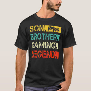 Camiseta Son Brother Gaming Legend Video Gamer Para Niños