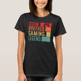 Camiseta Son Brother Gaming Legend Video Gamer Para Niños K