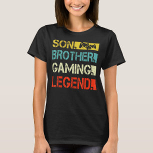 Camiseta Son Brother Gaming Legend Video Gamer Para Niños K