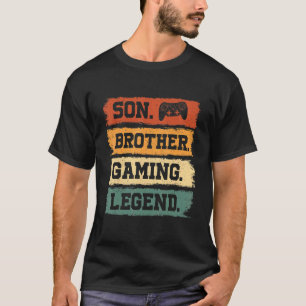 Camiseta Son Brother Gaming Legend Video Gamer Para Niños K