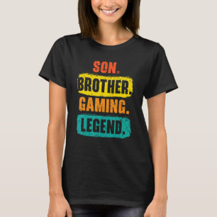 Camiseta Son Brother Gaming Legendario Mejor Hermano Herman