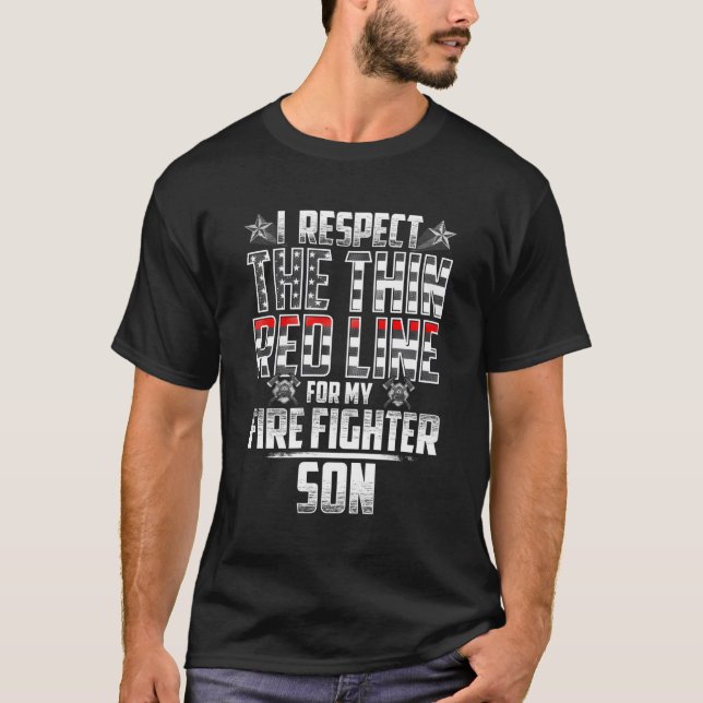 Camiseta Son Fire Fighter Thin Red Line (Anverso)
