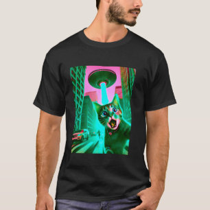 Camiseta Son Gatos Contra Alienígenas , Gatos OVNIs Ciudad