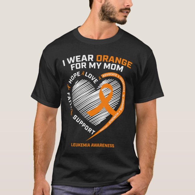 Camiseta Son Hijas Regalos Leukemia Sensibilización Mamá Le (Anverso)