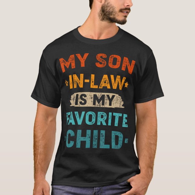 Camiseta Son-In-Law Favorite Child Retro For Mom-In-Law Mot (Anverso)