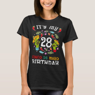 Camiseta Son mis 28 años Cinco De Mayo Hombres 5 De