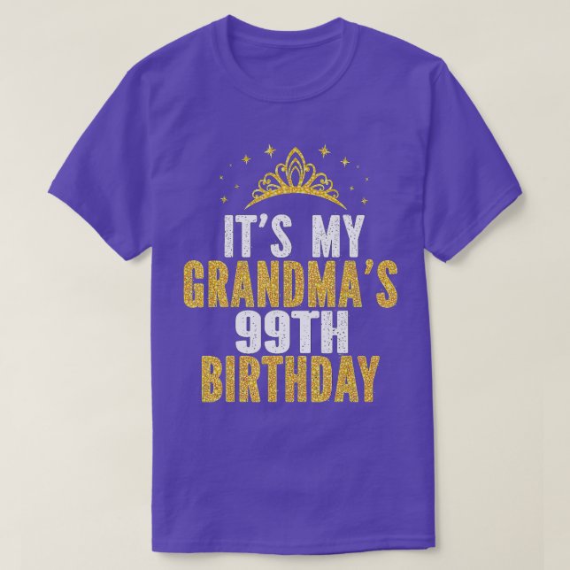 Camiseta Son mis abuelos 99º cumpleaños mujeres de 99 años (Diseño del anverso)