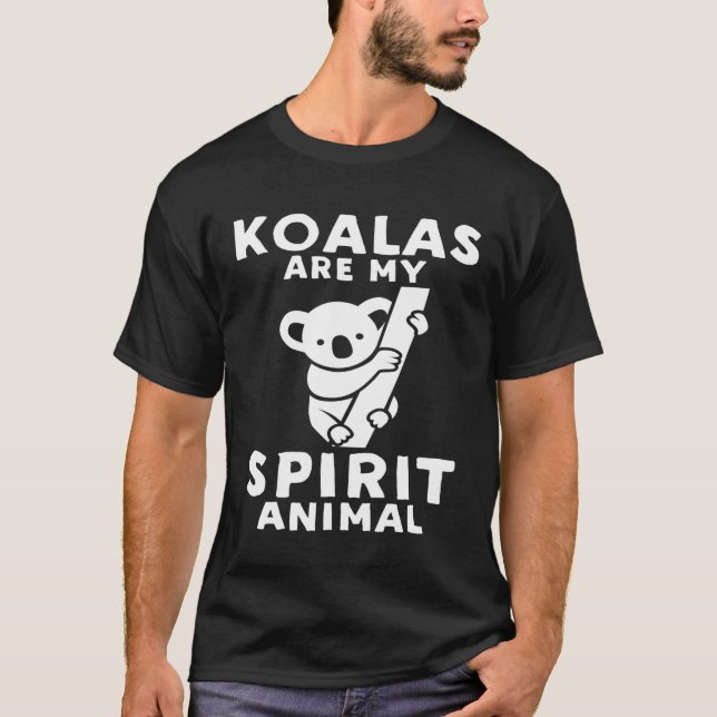 Camiseta Son mis animales espirituales - Gracioso Koala (Anverso)