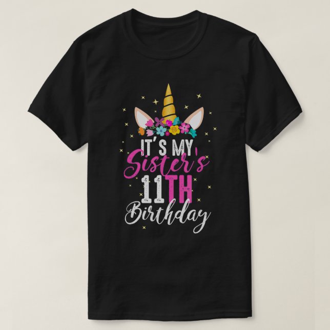 Camiseta Son mis hermanas el regalo de Unicorn B (Diseño del anverso)