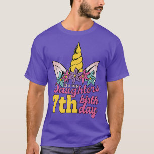 Camiseta Son mis hijas las Chicas del séptimo cumpleaños Un