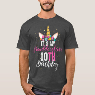 Camiseta Son mis nietas 10.ª abuela de nacimiento Unicorn