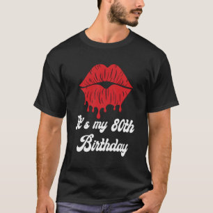 Camiseta Son Mis Ochenta Labios Rojos Para
