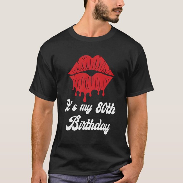 Camiseta Son Mis Ochenta Labios Rojos Para (Anverso)