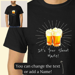 Camiseta Son tus lentes de cerveza grita en negro