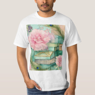 Camiseta Soñada Shabby Chic Pastel Gift Box & Peacock Feat