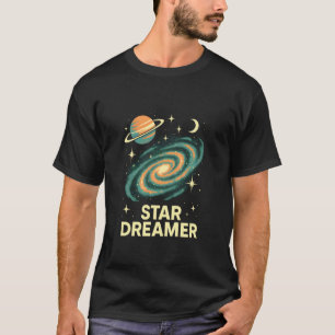 Camiseta Soñador de estrellas espaciales Astrónomo vintage