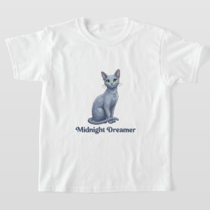 Camiseta Soñador de Medianoche Gato Celestial