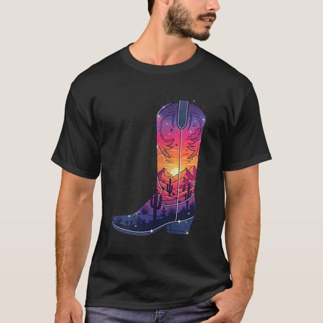 Camiseta Soñadoras de sol del desierto de la Bota de Cowgir (Anverso)