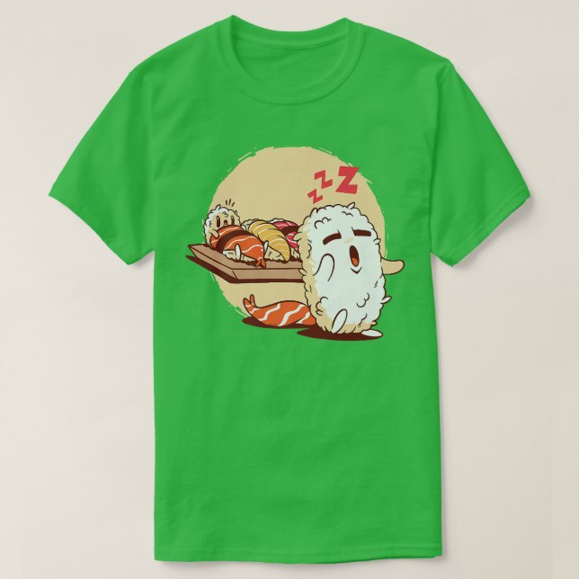 Camiseta Sonambulismo Sushi Japón Otaku Anime Kawaii (Diseño del anverso)