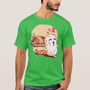 Camiseta Sonambulismo Sushi Japón Otaku Anime Kawaii