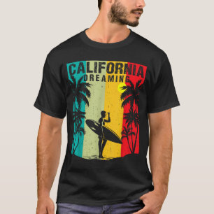 Camiseta Soñando California Hombres Mujeres Surfing Playa V