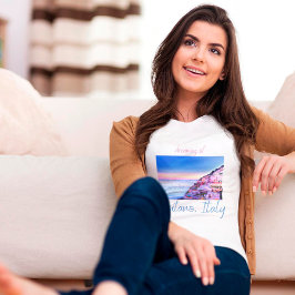 Camiseta Soñando con la puesta de sol sobre Positano, Itali