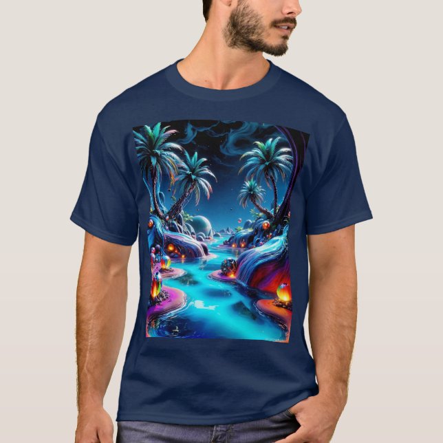 Camiseta Soñando con un escape tropical (Anverso)