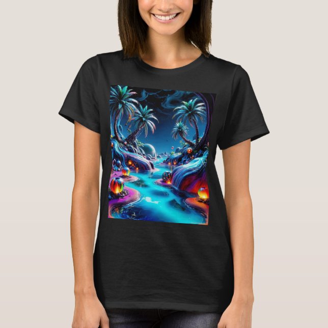 Camiseta Soñando con un escape tropical (Anverso)