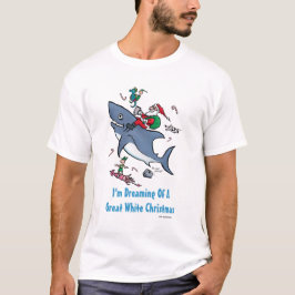 Camiseta Soñando Con Un Gran Navidad Tiburón Blanco