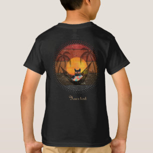 Camiseta Soñando durante el día el niño tropical de un gato
