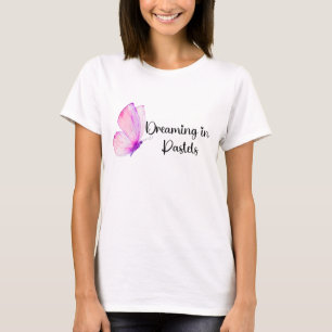 Camiseta "Soñando en pasteles" Suave Feminina Estética