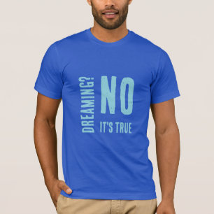 Camiseta ¿Soñando? Ninguna palabra azul claro moderna Palab